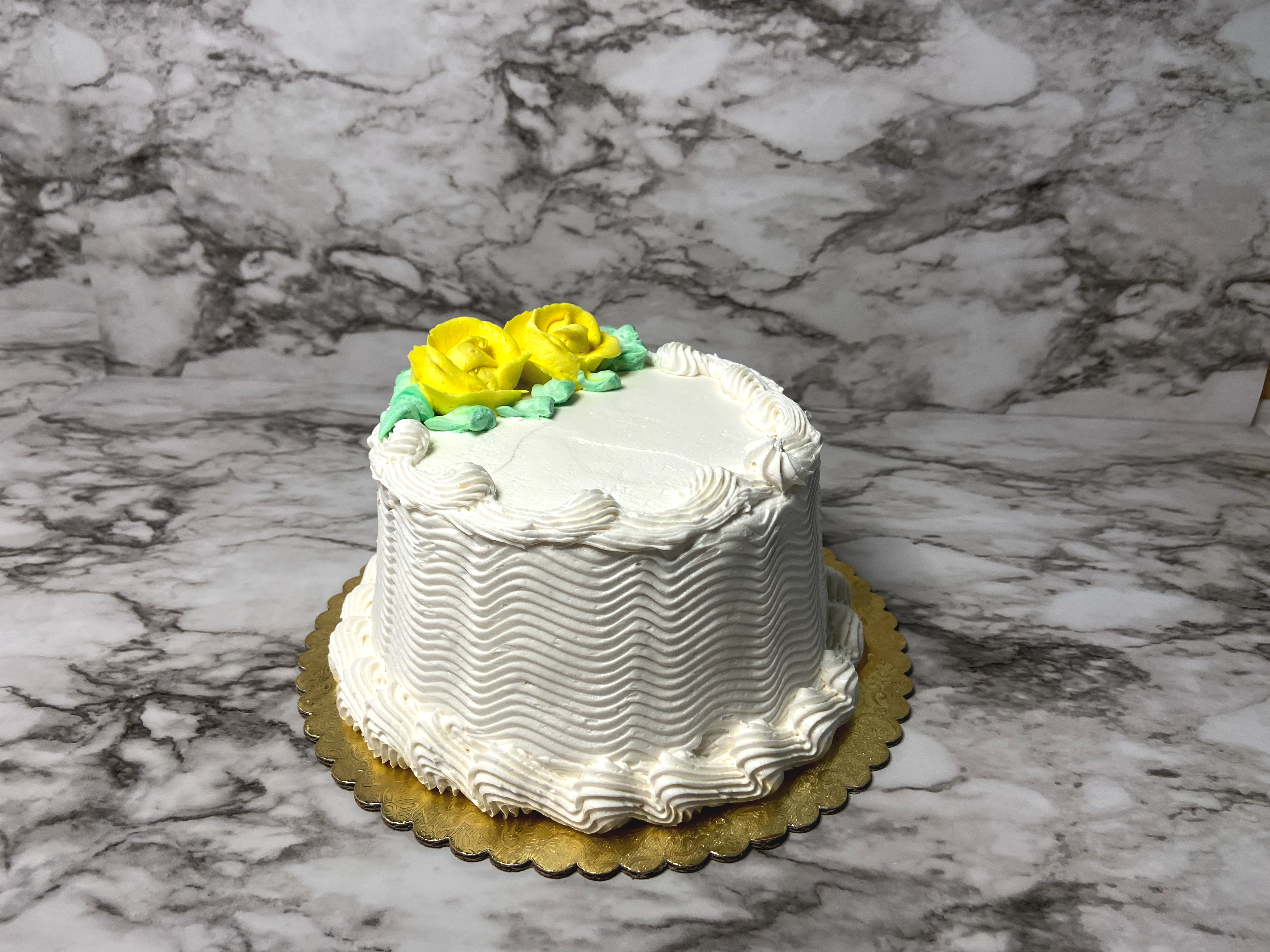 3 layer White Buttercream Cake